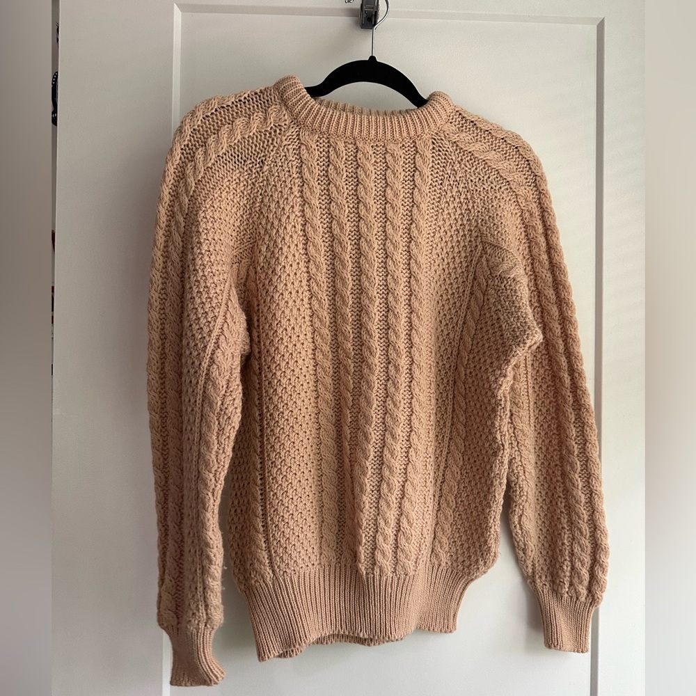 Blarney Woollen Mills Irish Cable Knit Wool Sweater